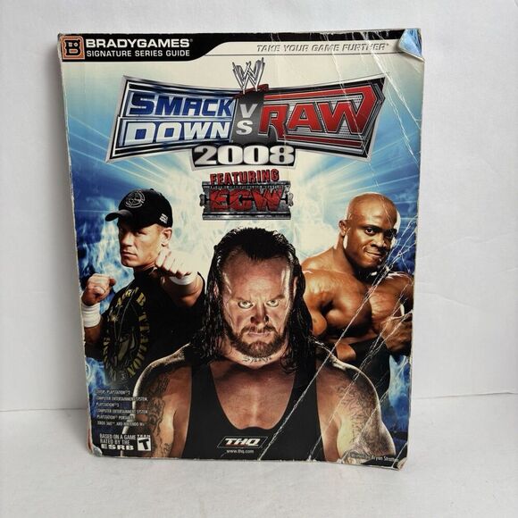 WWE SmackDown vs. Raw 2008 Signature Series G- 0744009480, BradyGames, paperback - Picture 1 of 6